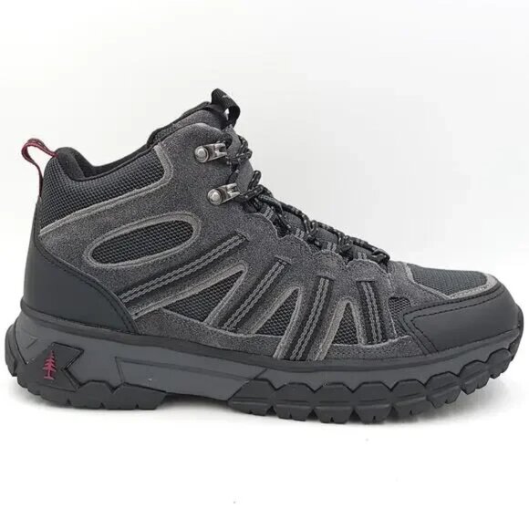 Bass Outdoor Men Hiking boots Peak Hiker 2 Mid Grey Suede Mesh Various Sizes - Picture 3 of 8